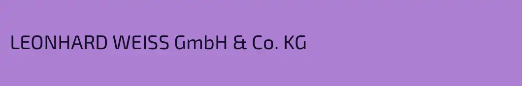 LEONHARD WEISS GmbH & Co. KG